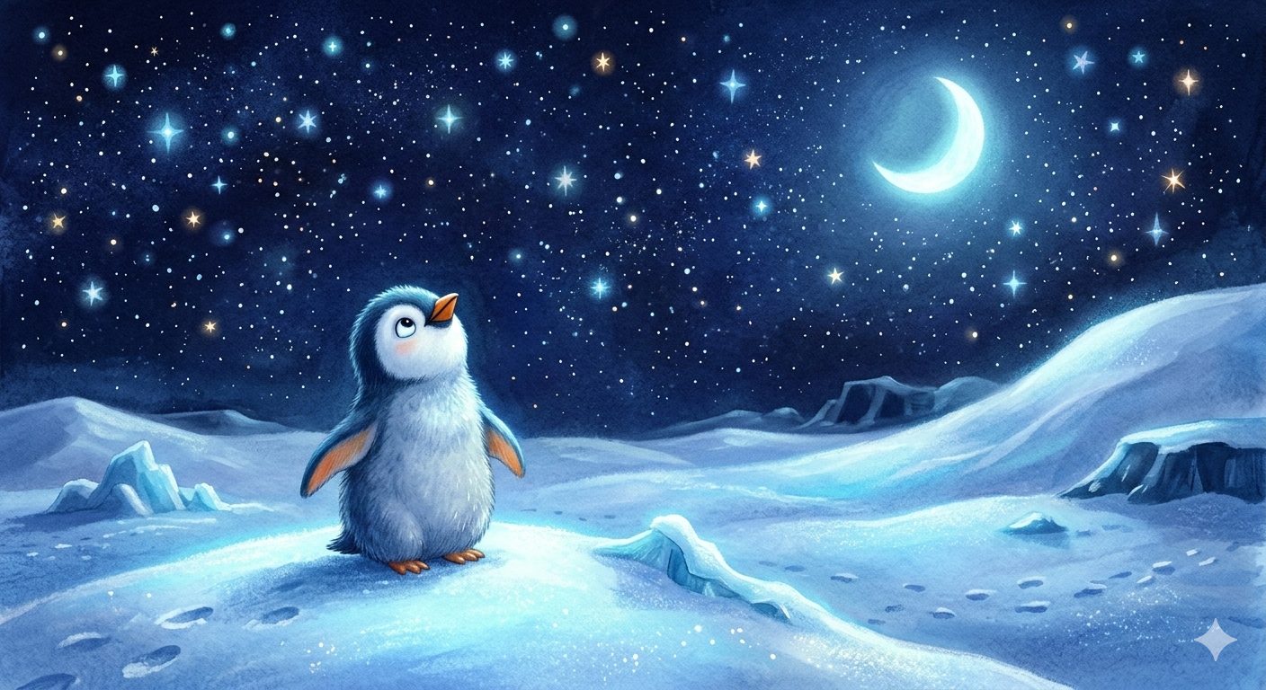 Piku — Stargazing Penguin